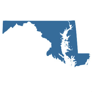 Maryland state map