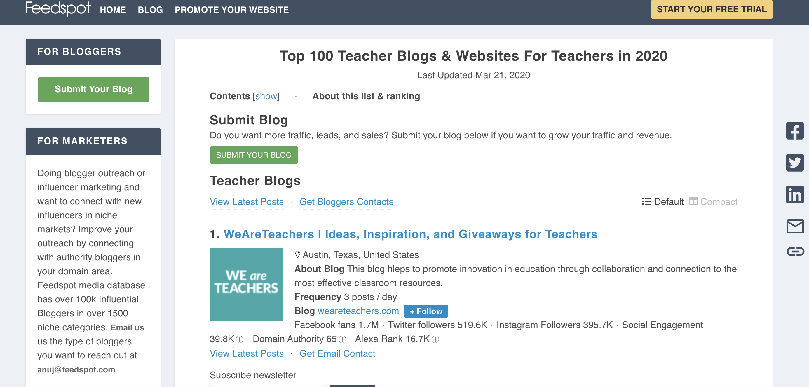 Featured image for “Twine selected as one of Feedspot’s Top Teacher Blogs”